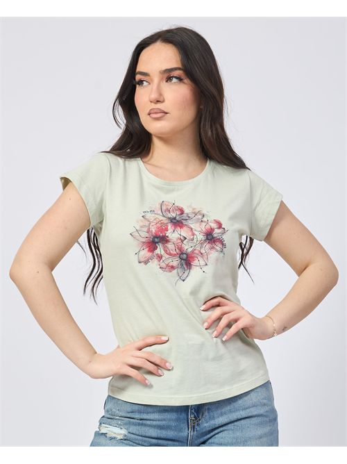 Yes Zee Women's T-Shirt with Flower Print YES ZEE | T257-SG000909